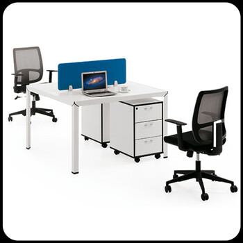 桌 板式员工6人位 隔断卡座 员工桌椅组合op-002 b款 两人位(活动柜)