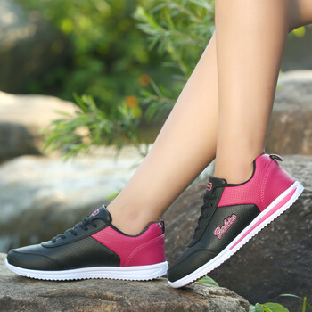 轩途诗女鞋运动休闲鞋女夏季轻便平底跑步鞋 秒变女王 黑色皮面 41