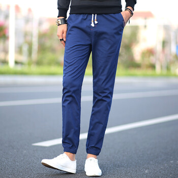 do-thing卫裤/运动裤男 2017春装男士休闲裤跑步运动长裤宽 深蓝色 xl