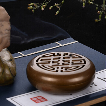 倚楼听风 铜寿字香篆炉 盘香炉 非腾云倒流供佛檀香居室盘香炉 香篆炉