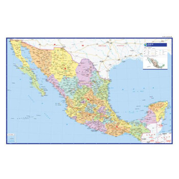 墨西哥地图 中外对照 （防水耐折 详细地名 主要城市 旅游文化信息）世界分国地图·北美洲