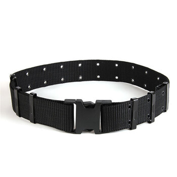 保安腰带作训服腰带黑色训练执勤迷彩服腰带外腰带男平滑扣 黑色