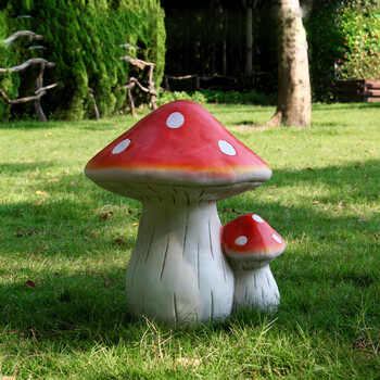 金福喜 玻璃钢蘑菇园林摆件户外创意装饰品别墅庭院花园景观雕塑工艺