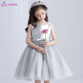 姣霓儿童礼服女长款钢琴演出服表演主持服装女