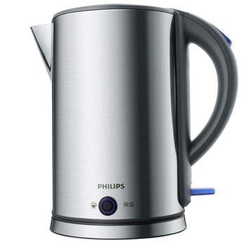 
                                        
                                                                                飞利浦（PHILIPS）电水壶热水壶电热水壶304不锈钢1.7L带PTC保温功能 HD9319/21烧水壶                