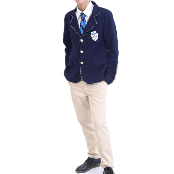 英伦学院风韩版校服校服韩版制服西服长款学生装 男生套装 xxl
