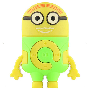 品怡 插卡mp3播放器 卡通迷你造型mp3 便携mp3 草绿色