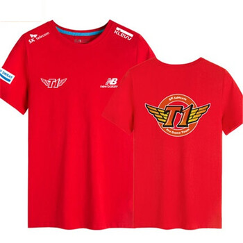 skt战队队服t桖msi2016季中邀请赛 短袖短袖t恤 红1