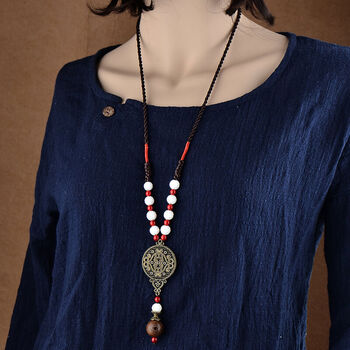 百搭衣服挂件复古特色长款毛衣项链吊坠