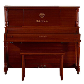 海资曼 heitzman 132fbj仿古立式钢琴 棕色哑光 132_现价36000元