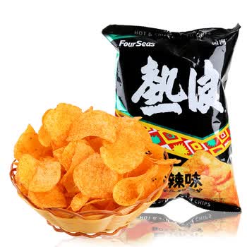 四洲薯片 四洲休闲食品膨化食品热浪香辣味薯片50g 行情报价价格评测 京东