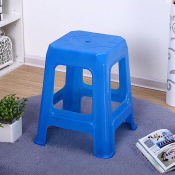 瑞帝塑料凳子加厚钢化型大排档食堂方凳高凳蓝色凳子餐凳浴室凳防滑 