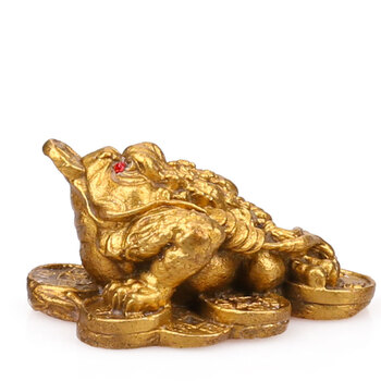 俏雅 铜金蟾摆件 三足金蟾蜍店铺开业客厅风水摆件装饰品 b01金蟾(无