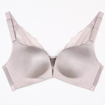 天资帼色无钢圈文胸前扣光面胸罩薄款聚拢1165 香槟肤 80c