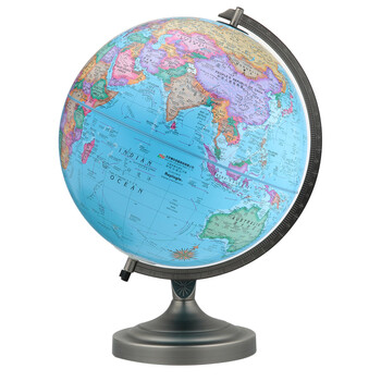 博目 30cm中英文政区地球仪(金属支架) 办公用品 教学研究摆件 教材同步 教学用品 创意礼品 办公书房装饰