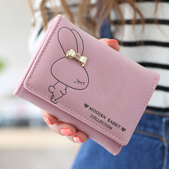 lifepost新款钱包普瑞蒂日韩版小清新可爱兔女士三折叠搭扣学生迷你小