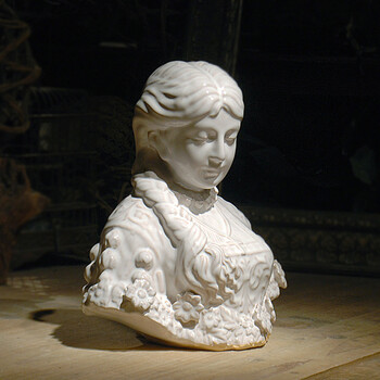 欧式经典复古美少女半胸像陶瓷工艺品摆件客厅玄关书房装饰品 30.