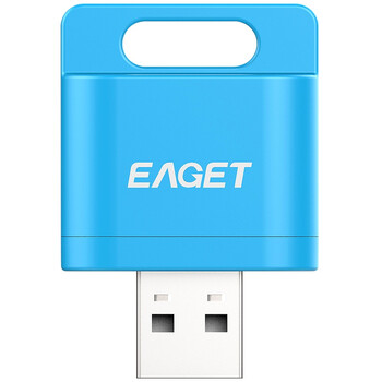 忆捷（EAGET）A50 wifi读卡器 安卓 苹果手机 平板无线扩容盘时尚蓝色