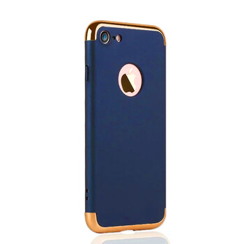 合一手机壳时尚大气三件套保护壳苹果6plus电镀手机硬壳 iphone6蓝色