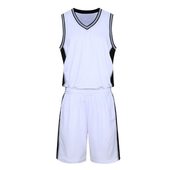 aotu马刺光板篮球服主客场训练服空白板比赛篮球衣 白色 xxl