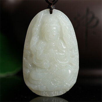 好利得 和田玉千手观音吊坠项坠男女 鼠守护神本命佛吊坠 饰品