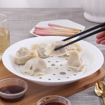 思佰得(spaier) 思佰得 饺子沥水盘骨瓷饺子盘 沥水双层盘 吃水饺盘子