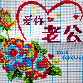
                                        鸿胤蒙娜丽莎新款十字绣卧室抱枕一对双人枕头套婚庆含枕芯情侣印花草系列汽车靠垫结婚男女礼物 爱你老公老婆款88208一对 长0.72米*宽0.50米                