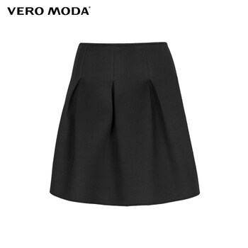 Vero Moda太空棉纯色加厚简约中长款A摆半裙|31511G020 010黑色 165/68A/M/R