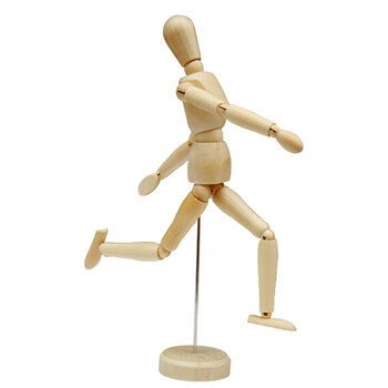 实木漫画 素描 木人模型木偶人木头关节人偶素描模特 8寸