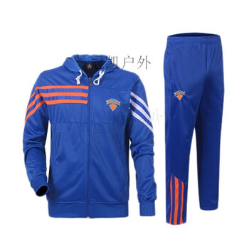 篮球服出场服男训练服套装 秋男女外套运动服卫衣 尼克斯蓝 xxl