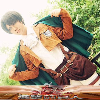 进击的巨人cos全套艾伦三笠兵长调查兵团cosplay服装女装 动漫周边