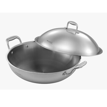 
                                        
                                        Momscook 不锈钢炒锅 电磁炉通用炒菜锅五层钢医用少油烟无涂层36cm LY3610 36cm                