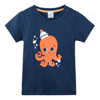 gagoutagou儿童圆领卡通小章鱼短袖t恤男童t恤夏季短袖t恤纯棉gt01t