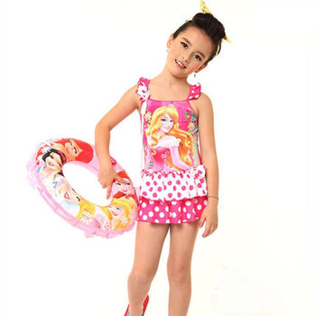 菲亚莉 女童游泳衣 儿童泳衣 中大童女孩比基尼连体公主可爱裙式泳装