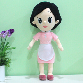 正版新大头儿子和小头爸爸公仔毛绒玩具布娃娃生日礼物 围裙妈妈小号