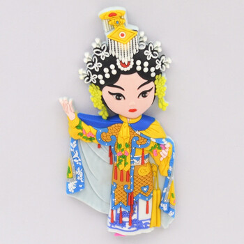 mx京剧脸谱立体冰箱贴 中国风礼品q版创意磁贴 sn6893 虞姬 大