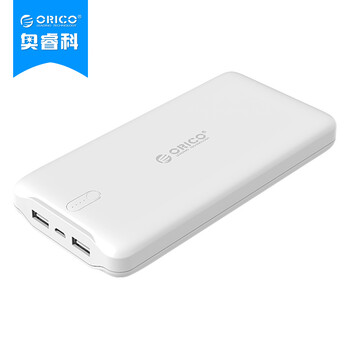 奥睿科（ORICO）灵动 充电宝超薄聚合物手机移动电源苹果/安卓通用USB2.4A智能识别 【优雅白】20000MAH