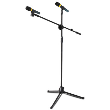 式 麦克风支架 双头双咪夹 话筒架 有线无线 升降电容麦舞台演出 麦架