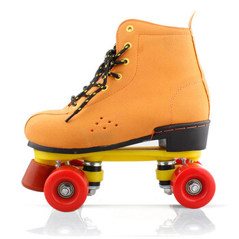 溜冰鞋成人 双排轮儿童四轮旱冰鞋初学者男女闪光轮滑冰鞋 不闪光 39