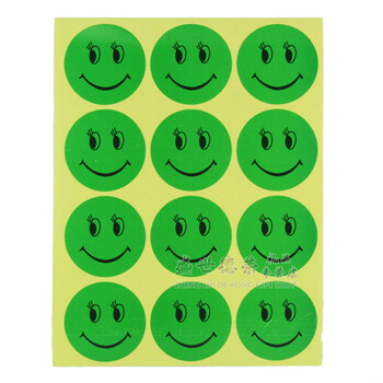 与同 多种规格 不干胶贴纸 学生教师奖励贴画 彩色笑脸哭脸平脸奖励