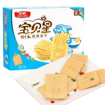 正航 儿童零食 宝贝星钙奶饼干 智优型 188g