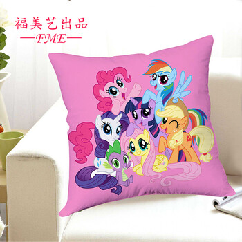 diy小马宝莉抱枕双面图案含枕芯沙发床头枕头靠垫云宝紫悦碧琪来图