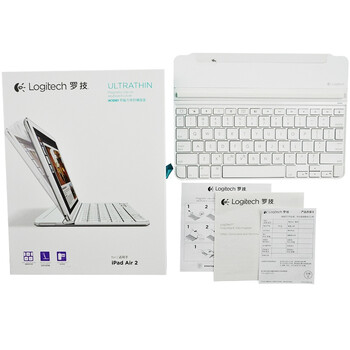 罗技（Logitech）iK1061 带磁力夹的键盘盖 银色(适用于iPad  air2)