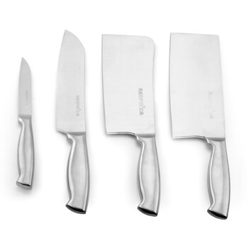 仁品 不锈钢刀具套装 厨房厨具套刀 刀具七件套硅胶柄 砂光
