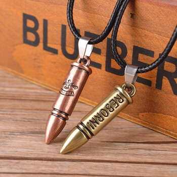 德仕奇男士项链子弹头韩版新款复古时尚学生饰品 红铜色 通用