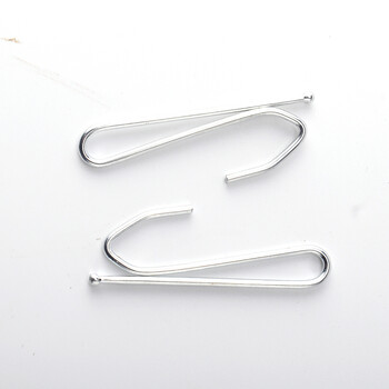 单钩 窗帘挂钩布带单钩轨道挂钩配件电镀钩子 不锈钢单钩10个