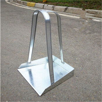 长手柄特大垃圾斗超结实加厚簸箕镀锌铁皮垃圾铲铁畚斗高60 1号白色