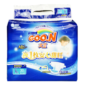 GOO.N 大王 甜睡系列 环贴式婴儿纸尿裤 L30片