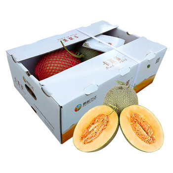 卡波蜜哈密瓜原箱4粒装总重约56kg单果约12515kg新鲜水果