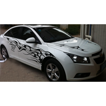 k5k3k2改装专用汽车腰线拉花全车贴车身贴纸划刮痕贴 反光材料(白色)